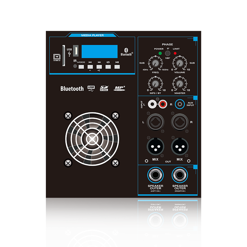 SUB12-2.1: Mix Out i Output Power za Satellite 2.1 ili 2.2 Channel Power Out Line Array Speaker Funkcionalni modul