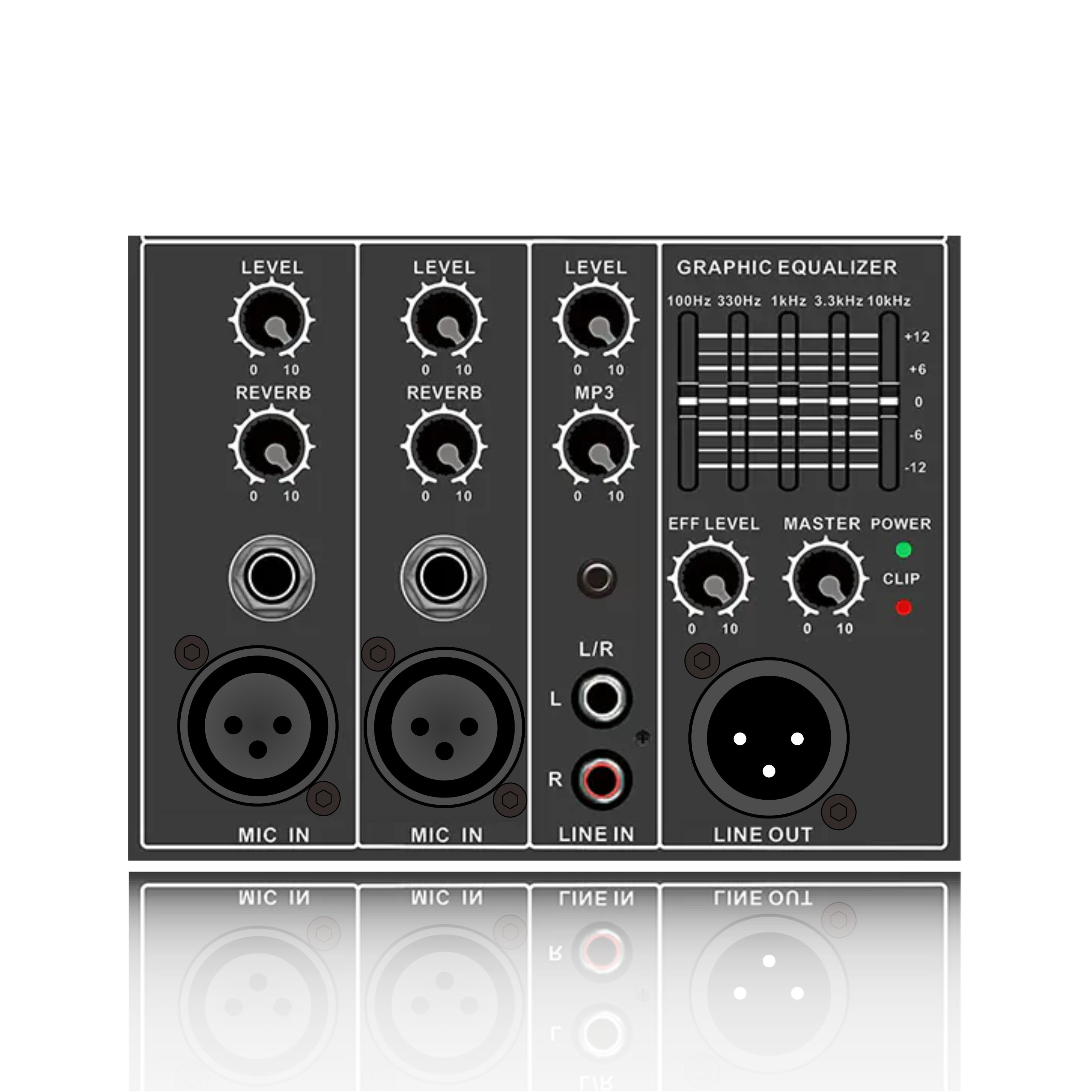 PL26: Individualni mikrofonski kanal Echo Control Master Effect Electrical Frequency Division Functional Module