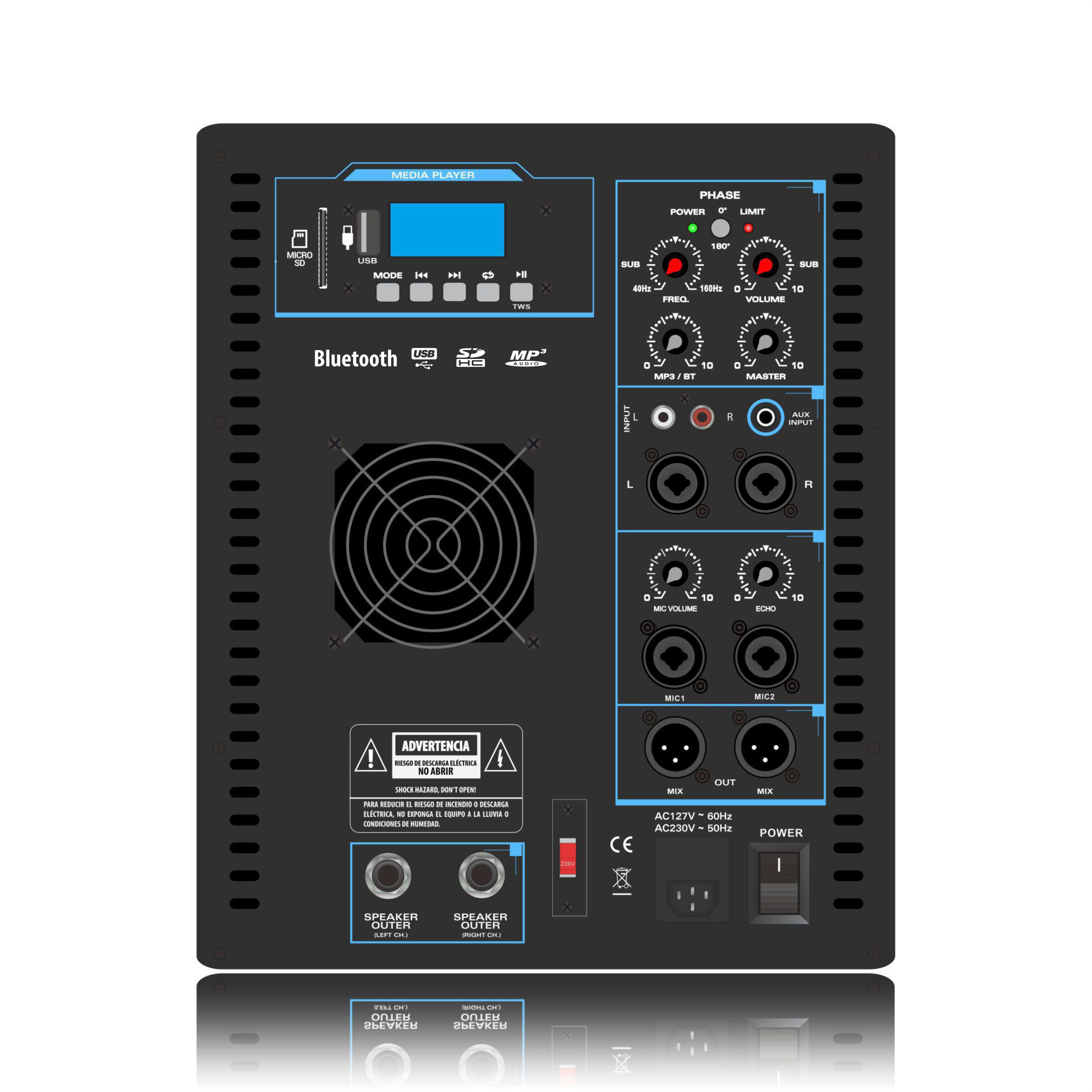 SUB12 Line Array sustav zvučnika pojačalo snage 2.1